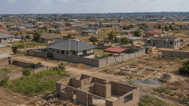 Homes in a Harare residential settlement amid scrutiny over land allocation, planning approval and housing regularisation.