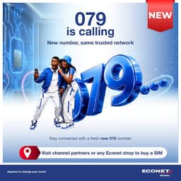 Econet promotional image illustrating the new 079 mobile number range in Zimbabwe