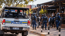 Illustrative view of a police patrol vehicle near entertainment venues in Bulawayo, Zimbabwe.