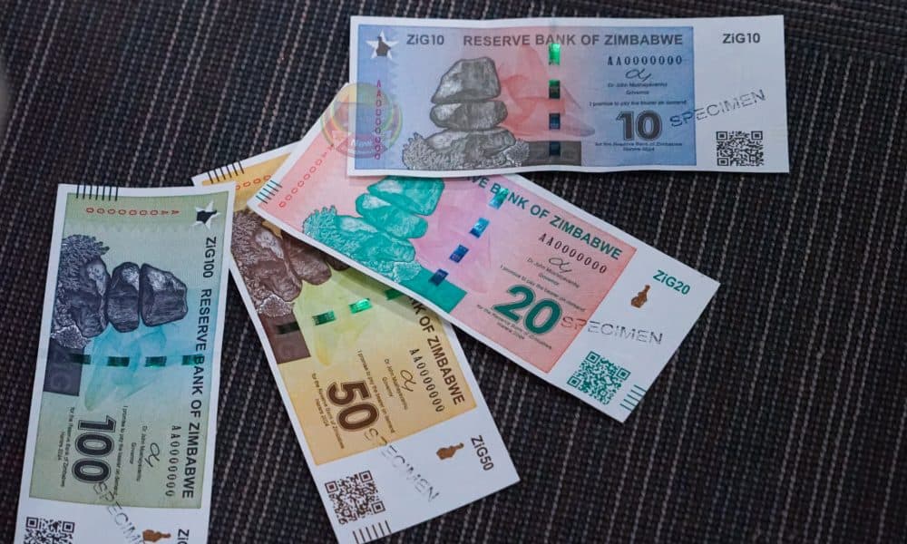 New ZiG banknotes April 2026 displayed during RBZ rollout briefing in Harare.