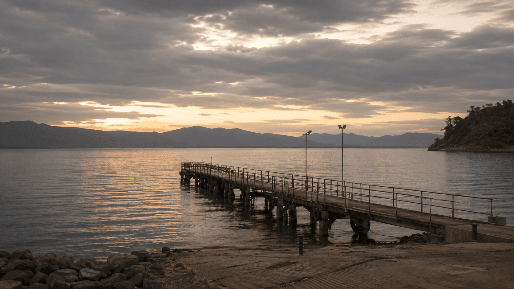 Lake Kariba shoreline near Kariba town, where the Mbuya Nehanda ferry route began.